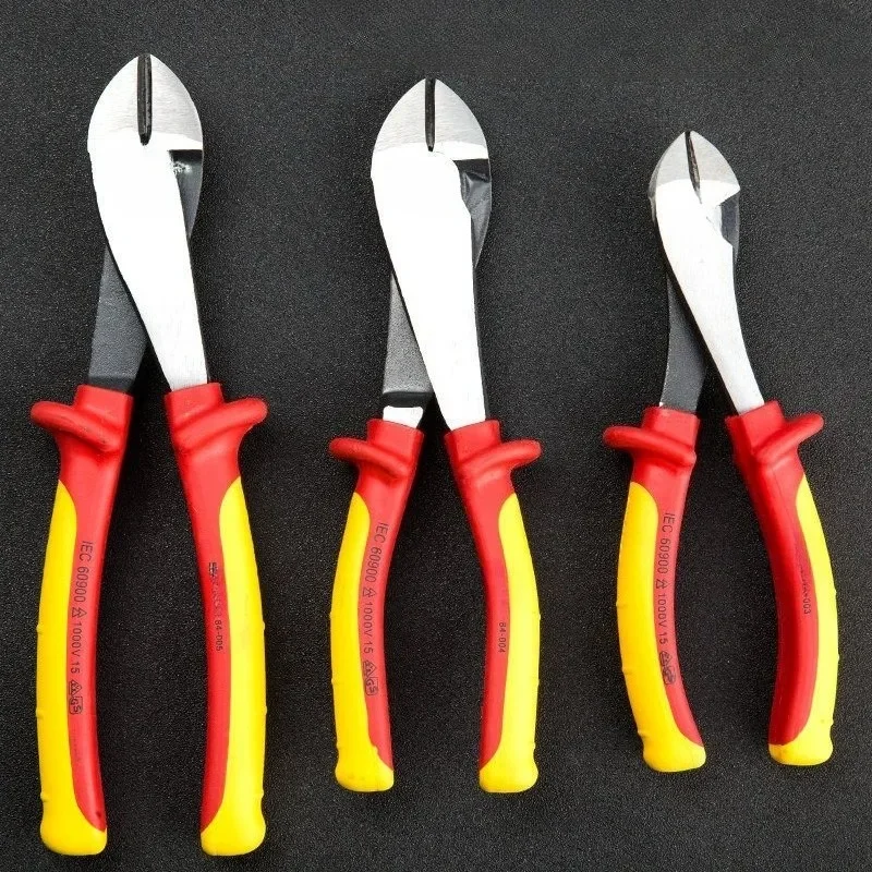

Insulated beveled pliers VDE high voltage resistant 1000V 7/8/8 inch 84-003/004/005