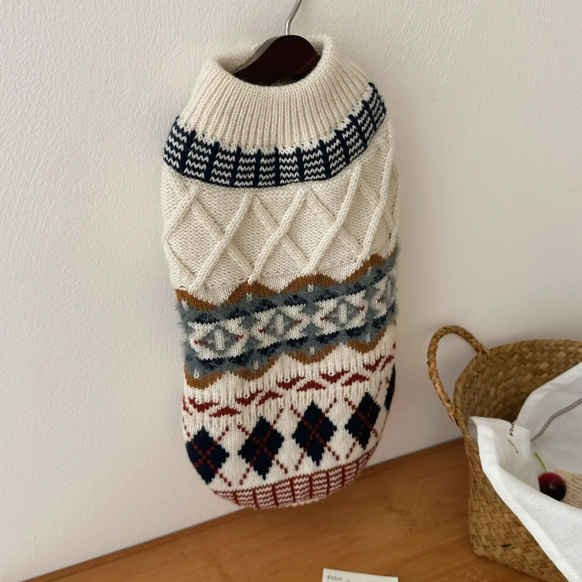 Winter Dog Sweaters for Small Turtleneck Knitted Winter Dog Clothes Pet Puppy Cat Sweater Vest Chihuahua French Bulldog Coat