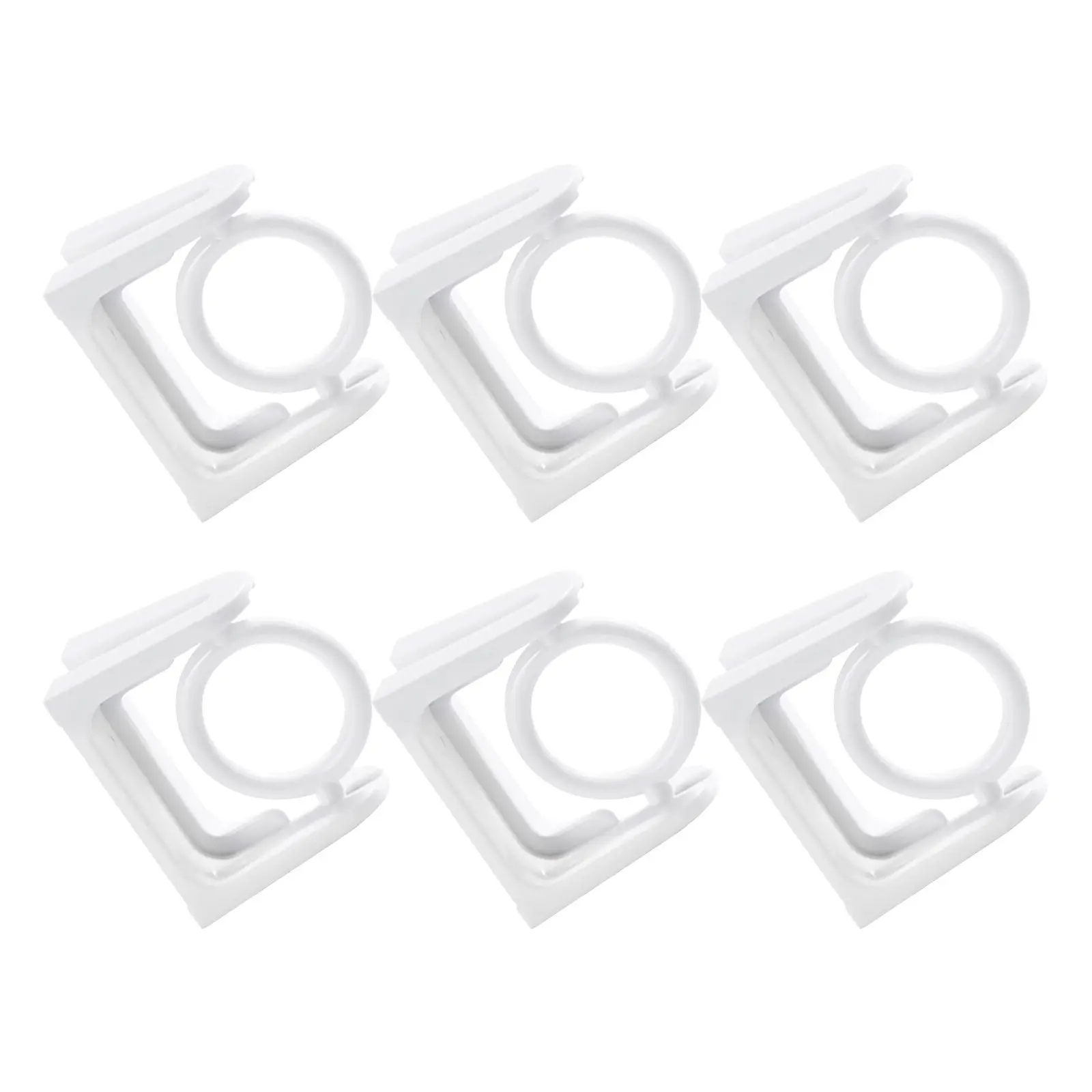 6Pcs Rotating Towel Rod Holder Wall Mount No-Drill Adhesive Bathroom Towel Rack Corner Flat Dual-Use Swivel Hanging Pole