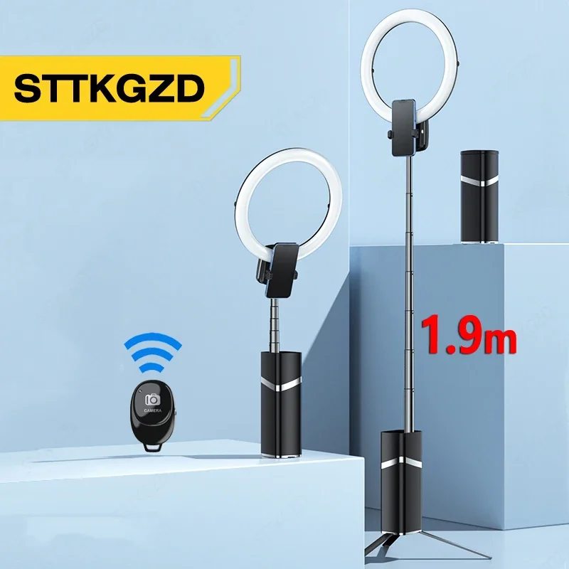 

Держатель для телефона Lampe Портативное встроенное хранилище Подставка для прямой трансляции Кольцо для селфи Заполняющий свет Stretch 1930 см Пульт дистанционного управления Bluetooth