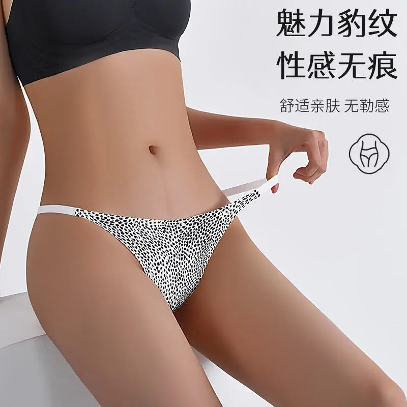 Leopard Print Sexy Lingerie Sexy Women Low Waist Cotton Breathable Lingerie Sexy Women Girls Lingerie Japanese Women T Panties