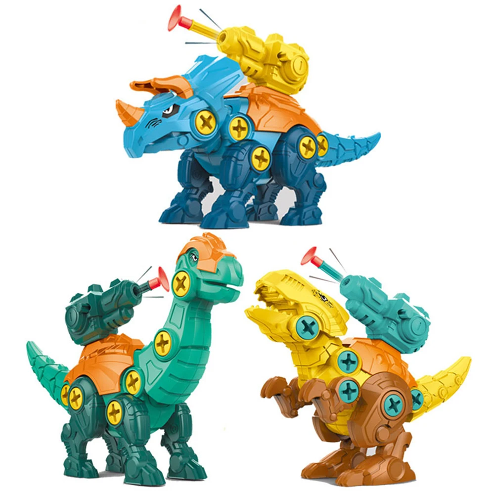 DIY Disassembly Assembly Dinosaur Toy Set for Children Kids Gift Screw Nut Combination Assembling Dinosaur Model Educational Toy