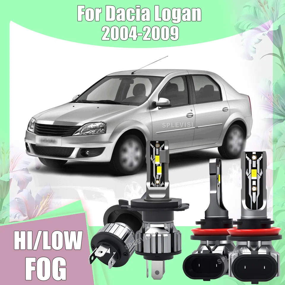 

High-Durability H4 H11 7500LM/Bulb Headlight Fog Light Compatible For Dacia Logan 2004 2005 2006 2007 2008 2009 OE Replacement