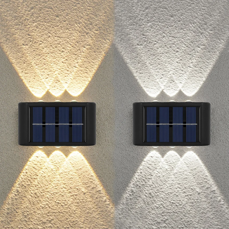 6LED Güneş Işıkları, Dış Mekan Atmosfer Duvar Lambası, Bahçe Yard Sokak Balkon Teras Kamp Dekor için Yukarı Ve Aşağı Işık Kontrolü