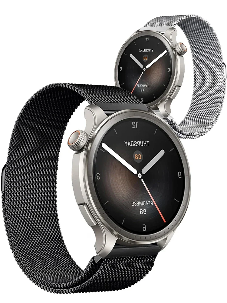 Bracelet de montre en Milanese pour Amazfit, GTS 4, GTR 4, 3/2 Mini, Pro, Stratos, Balance dehors, Bracelet, Bip 5-Bip 3 Pro Str