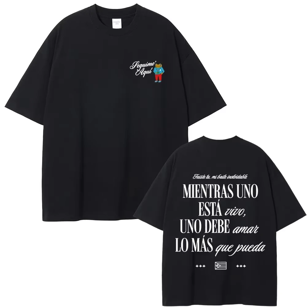 Rapper Bad Bunny Grafik-T-Shirts Debi Tirar Mas Fotos DTMF World Tour 2026 T-Shirt Herren Damen Mode Hip-Hop Kurzarm-Oberteil
