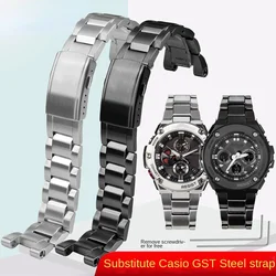 Pulseira de aço inoxidável, pulseira de metal, pulseira para Casio G-Shock, GST-210, GST-W300, GST-400G, GST-B100, S100D, S110D, W110