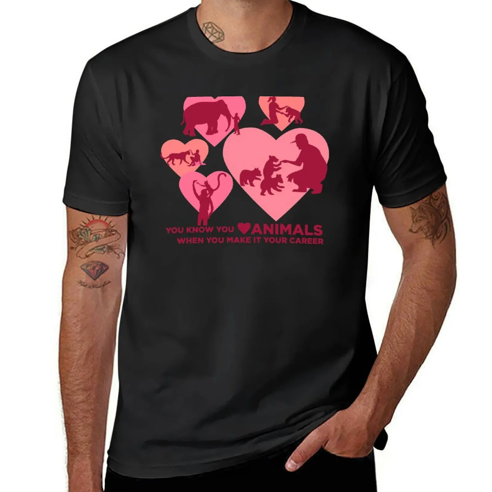 Love Animals - Land Animal Career T-Shirt for a boy sports fans animal prinfor boys mens vintage t shirts