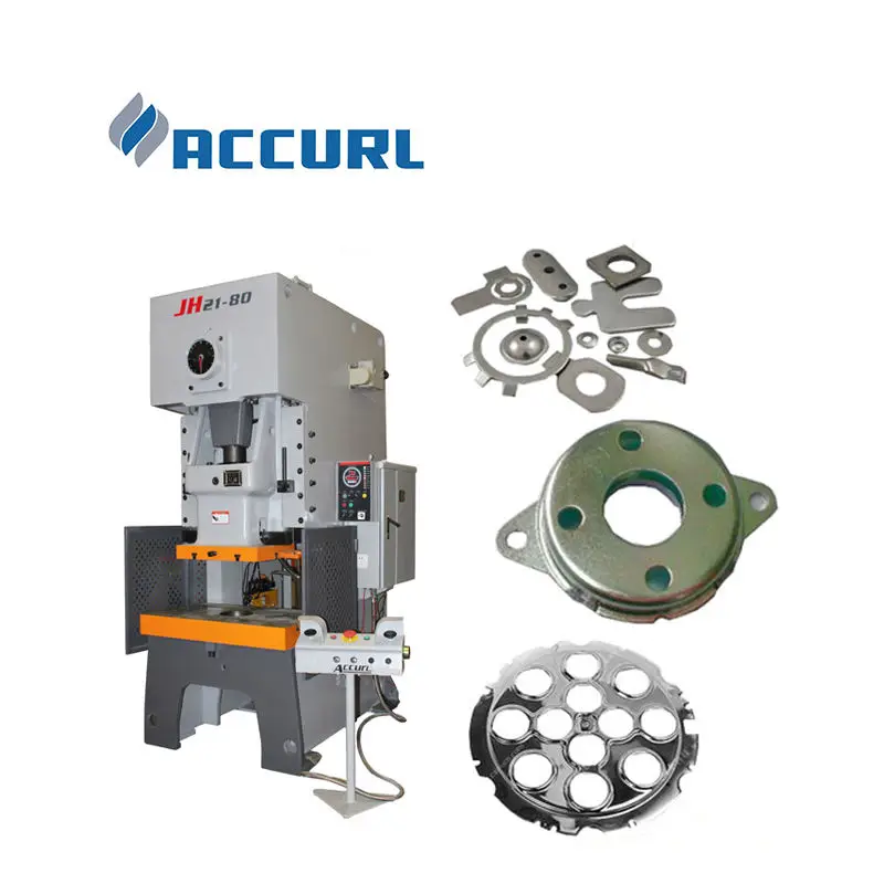 Accurl Jh21 80ตันนิวเมติกเจาะเหล็กกดแบนเครื่องซักผ้าทำ Hine