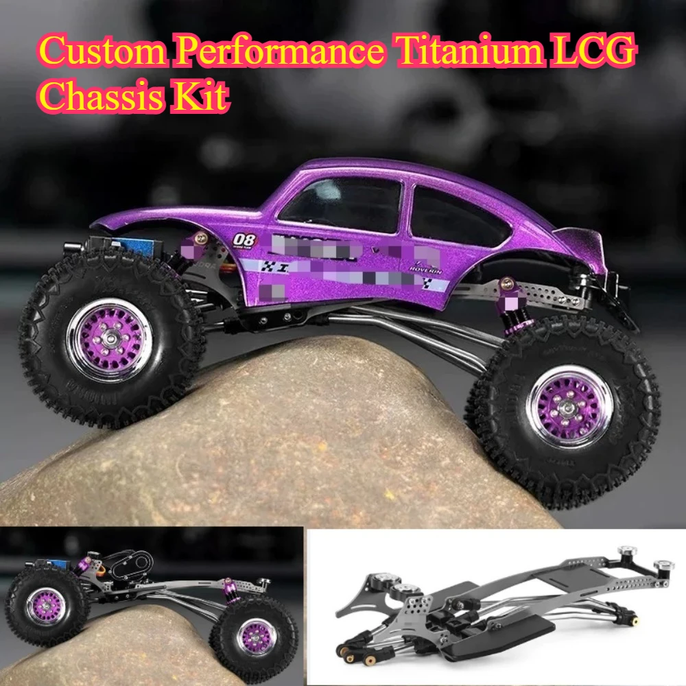 Upgrade RC Crawler Performance Titanium LCG Chassis Kit For 1/24 Axial SCX24 156mm Wheelbase 18° Skid Angle custom size Parts