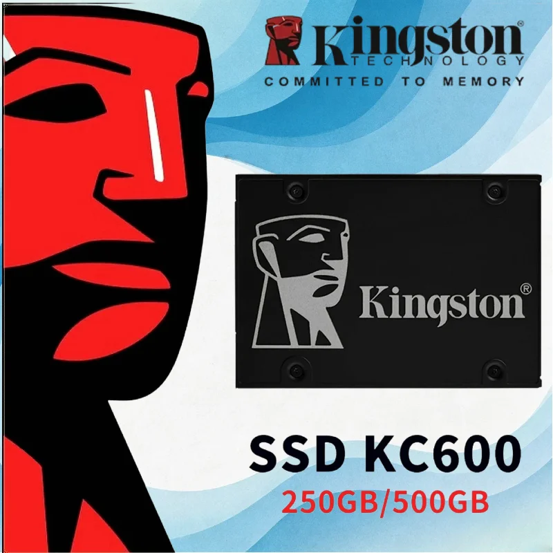 SSD Kingston KC600 SATA 3 Solid State Drives Multiple Sizes 256GB 512GB 1TB 2TB Large Capacity Computer Hard Disk