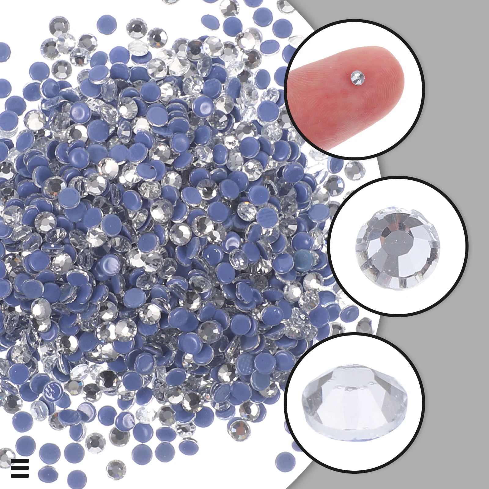 2880Pcs Craft Rhinestones Glass Flatback Hot Melt Stones for DIY Headband Hairpin Photo Frame Ornament Glass Rhinestones Bulk