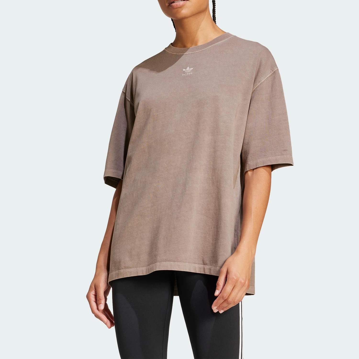 Adidas genuine clover shoulder sleeve T-shirt, new women's short sleeved T-shirt JD5347