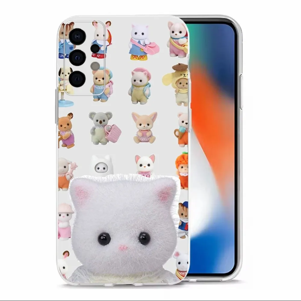 Cute Sylvanian Families Phone Case For Samsung Galaxy A71,70,52,40,51,31,A50,21S,30S,Note20ultra Transparent Cover