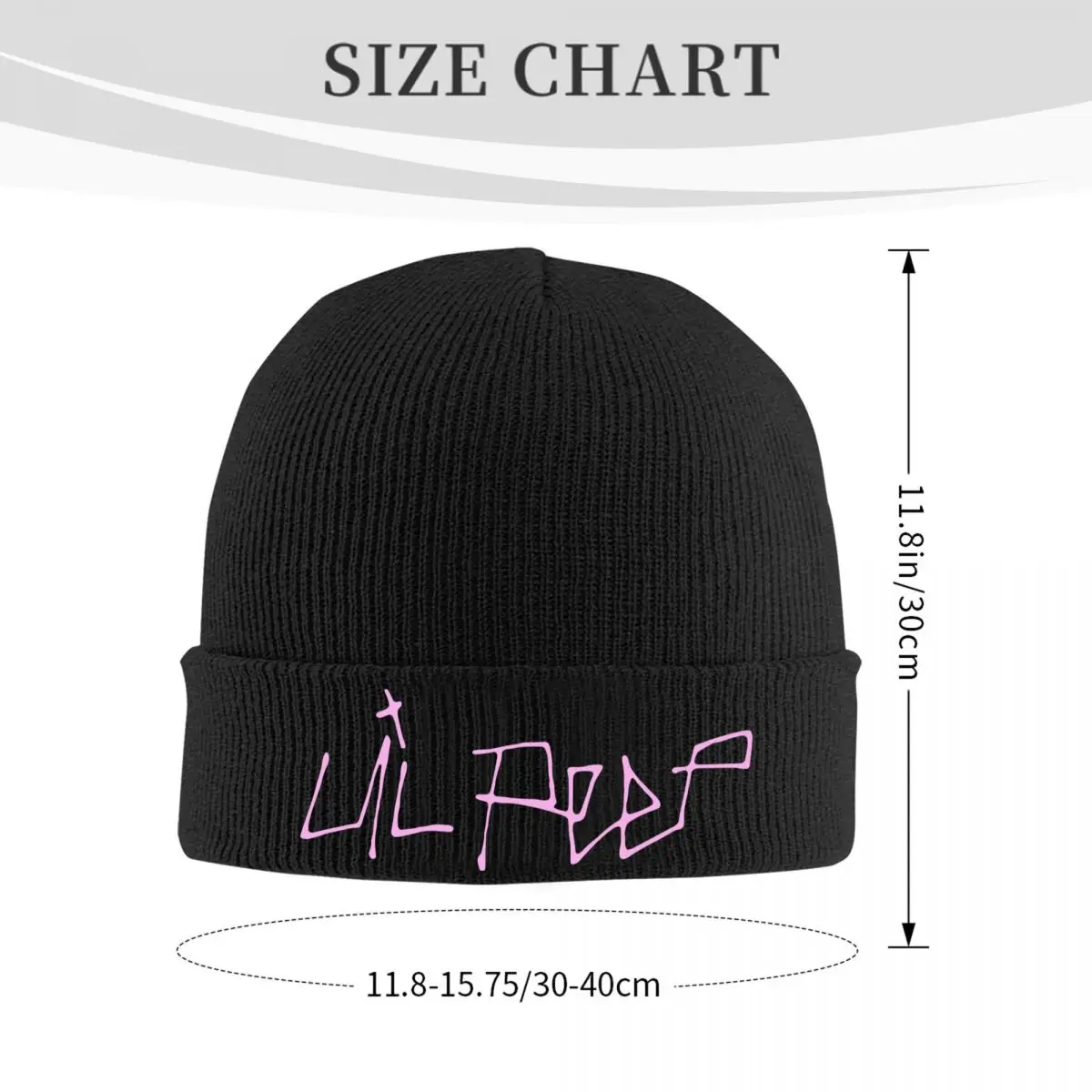 Logo-Lil-Peep Knitted Caps for Women Men Beanies Autumn Winter Hat Acrylic Casual Caps