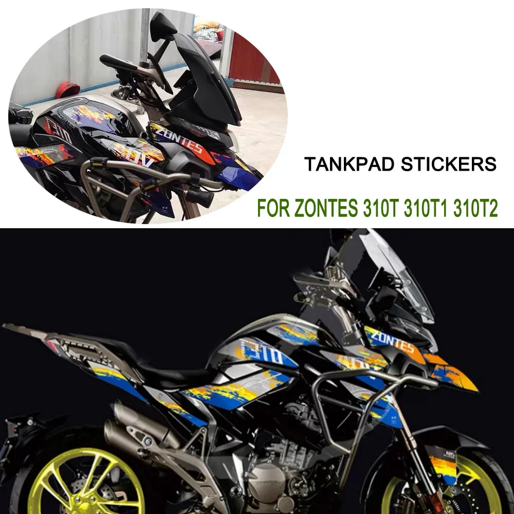 Motorcycle Sticker Decals 310T 310T1 310T2 Accessories Tank Pad Protector For Zontes 310 T 310 T1 310 T2