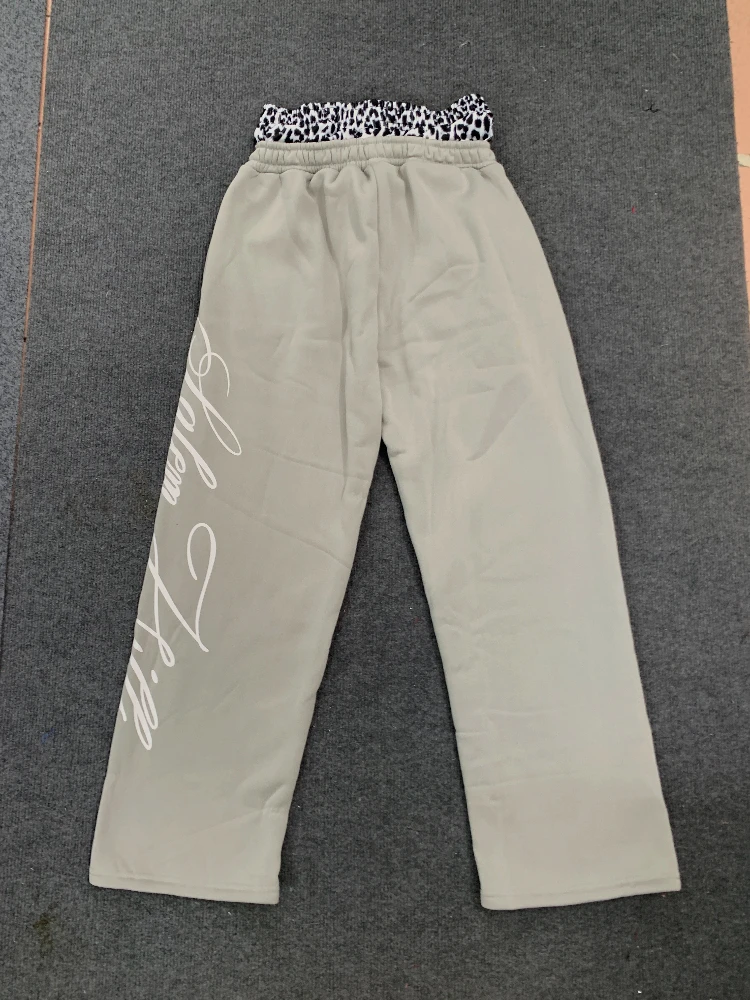 กางเกงขายาวสไตล์โกธิคเอวสองชั้น ดีไซน์เรียบง่าย สปอร์ต แฟชั่นกรันจ์ พิมพ์ลายตัวอักษร ทรงโอเวอร์ไซส์ สำหรับผู้หญิงและผู้ชาย ใส่สบายๆ สำหรับฤดูใบไม้ร่วงและฤดูหนาว