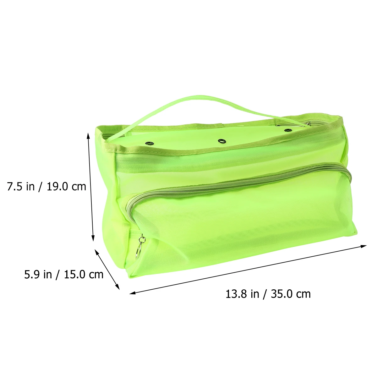 

Mesh Bag Woolen Line Storage Portable Organizer Tote Foldable Small Size Smooth Zipper Handle Strong Durable Nylon Craft Sewing
