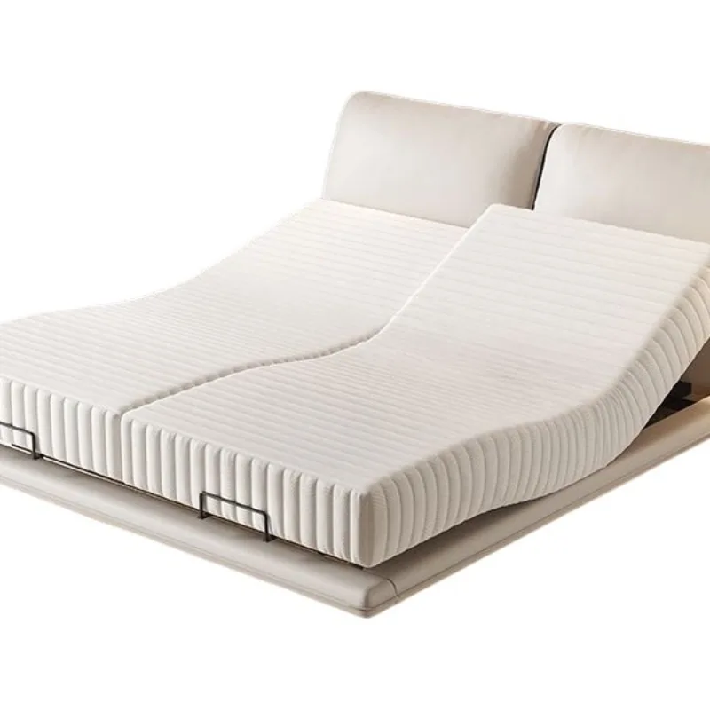 Intelligent electric split bed, automatic black double bed, elephant ear suspension bed