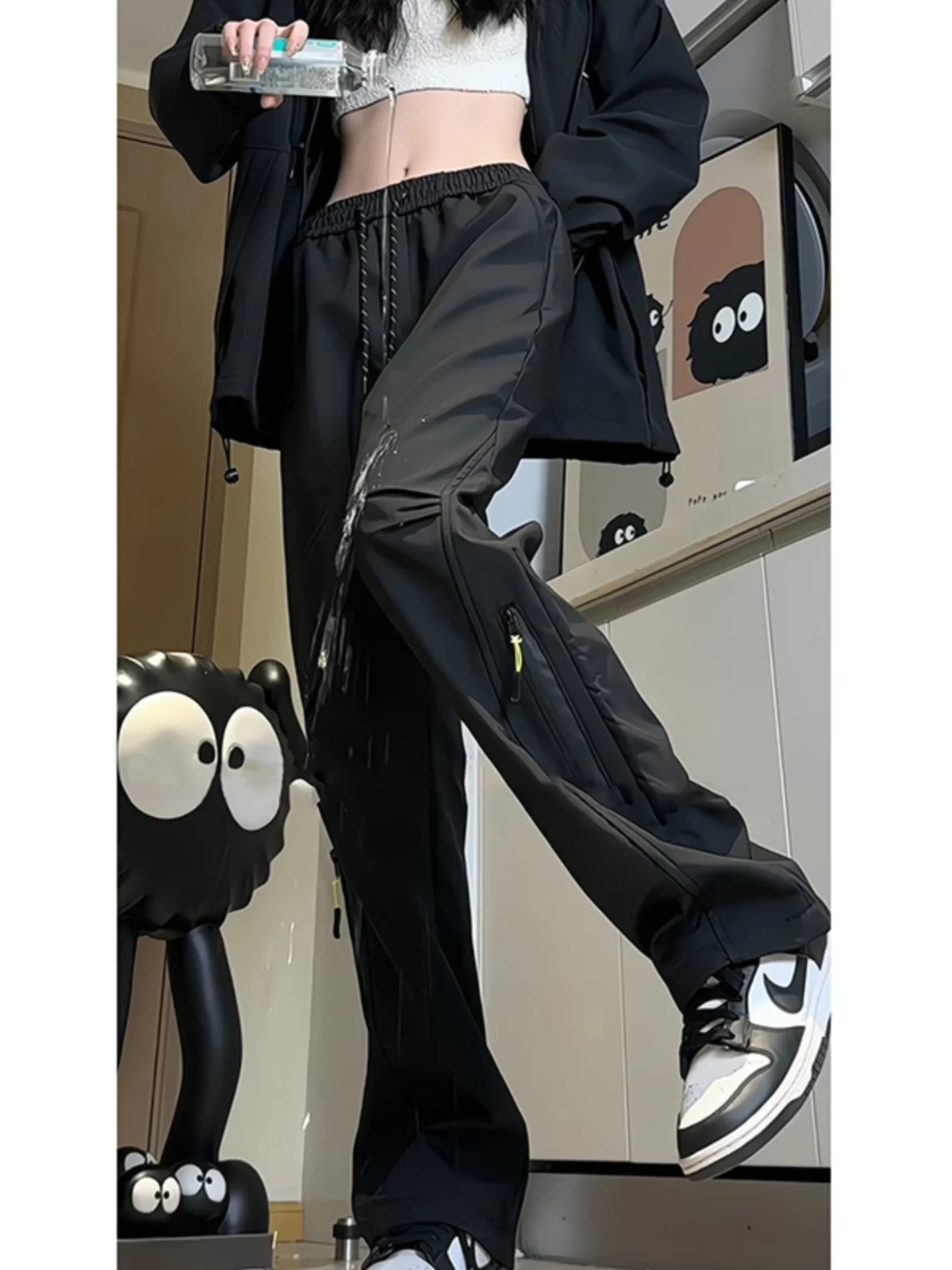 

Men's Winter Fce Lined Windproof Outdoor ell Pants Straight Leg Workwear Trousers for Climbing Anti Wind Mountain Climbi...