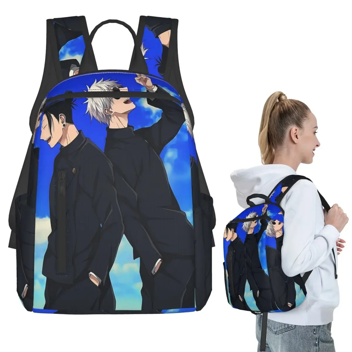 JJK Anime Gojo Satoru Jujutsu Kaisen Backpack Student BookBag Kids School Bag Computer Shoulder Bags Men Women