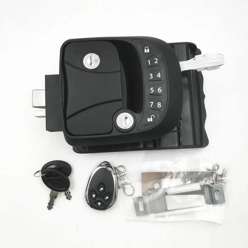 Safety RV Keyless Entry Door Lock with 100% Metal Construction, 2 Fobs, Backlit Keypad & Protective Gasket
