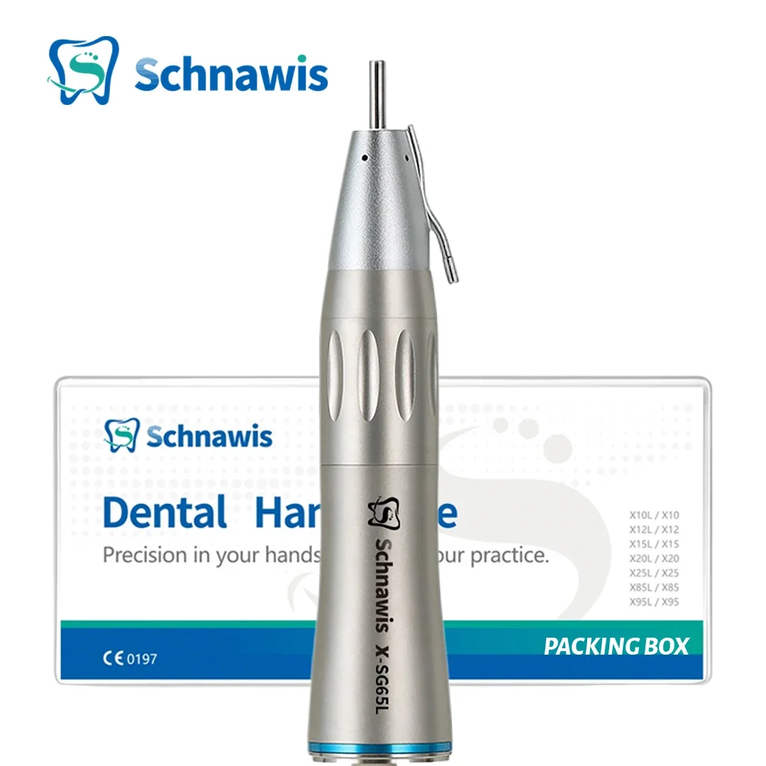 SG65L Dental 1:1 Straight Handpiece Fiber Optic External Irrigation Dental Implant Surgical Dentistry Blue Ring