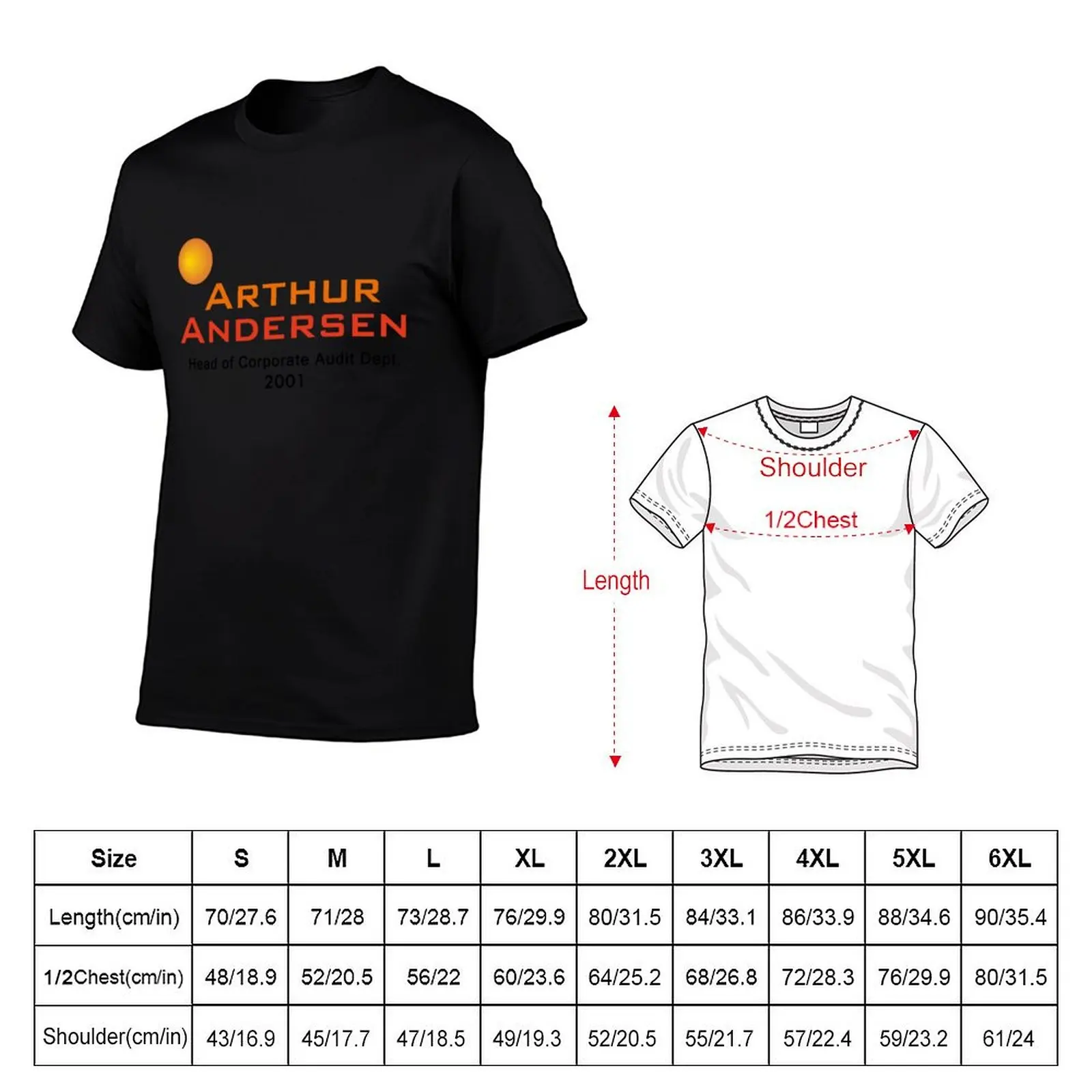 Arthur Andersen Head Of Corporate Audit 2001 T-Shirt UV Sun Protection Tee Shirt
