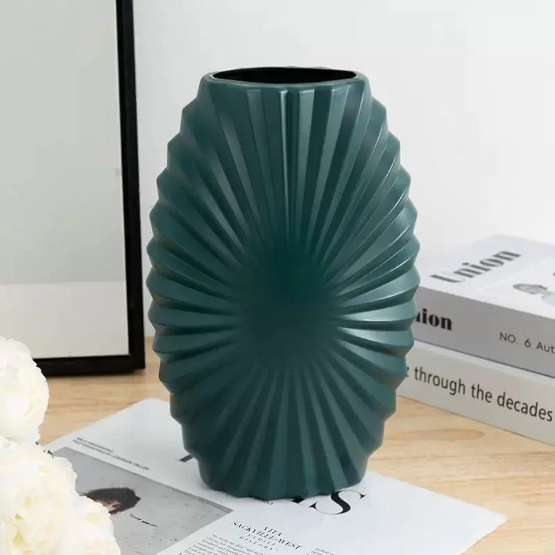 Large Vase Mold Scallop Texture Silicone Mold For Making Cement Vase Home Decor Origami Vase Mold Concrete