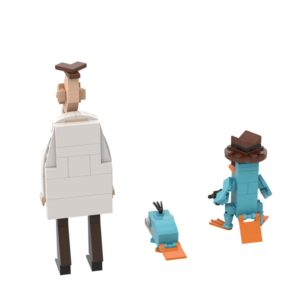 MOC-décennie s de construction Phineas et Ferb pour enfants, modèle demande l'ornithorynque, Dr appa Doofenshelo tz, briques de figurine, jouets d'assemblage, cadeaux de bricolage