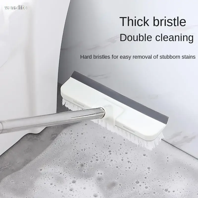 vanzlife toilet brush floor cleaning wiper ceramic tile bathroom long handle floor tile cleaning bristles