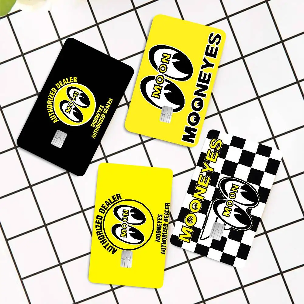 M-Mooneyes Print 2024 Anime Cartoon Skin Stickers Film Tape Case For Big Credit Debit Card Front Side