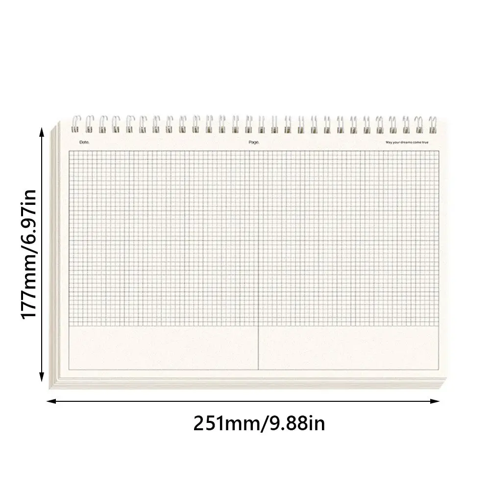 Portable Multi-functional Thicken Paper Coil Notebook Grid/Horizontal Lines Partition Design Writing Memopad B5 Notepad Students image 6