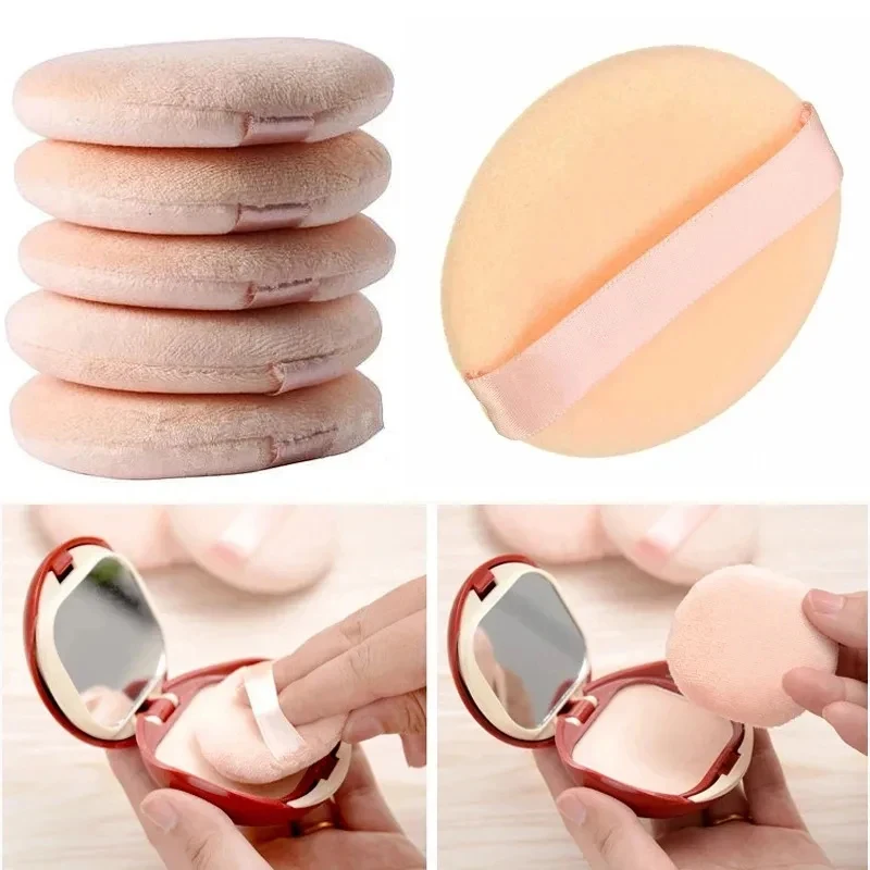 5-50 Stück Kosmetik-Puderquaste, kompakte Baumwoll-Foundation-Puderquasten, weicher Schwamm, kleine Make-up-Puderquasten für Gesicht und Körper, lose Puderquaste