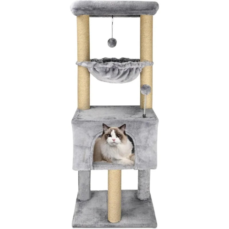 

Fashion Design 43.3" Cat Trees with Cat Houses, Pet Accessories ,Cat Tree