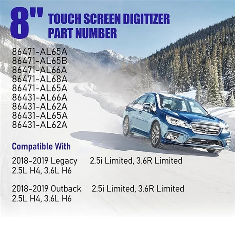 

86471-AL65A 86471-AL68A Замена дигитайзера сенсорного экрана для Subaru Legacy Outback 2018 2019 Автомобильное радио