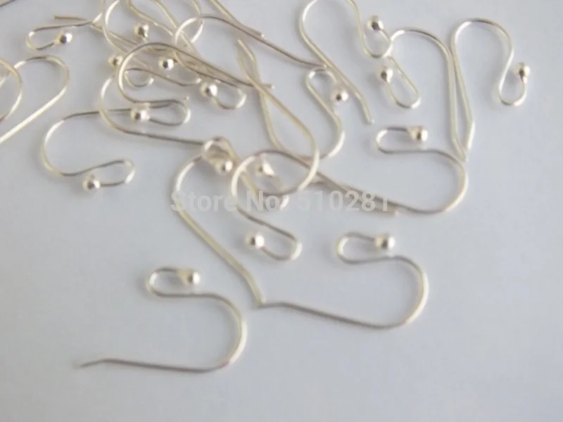 

1000pcs/lot Silver Plated Tone Jewelry Beads Making Earring Wire Hook Earring Findings Nickel Free