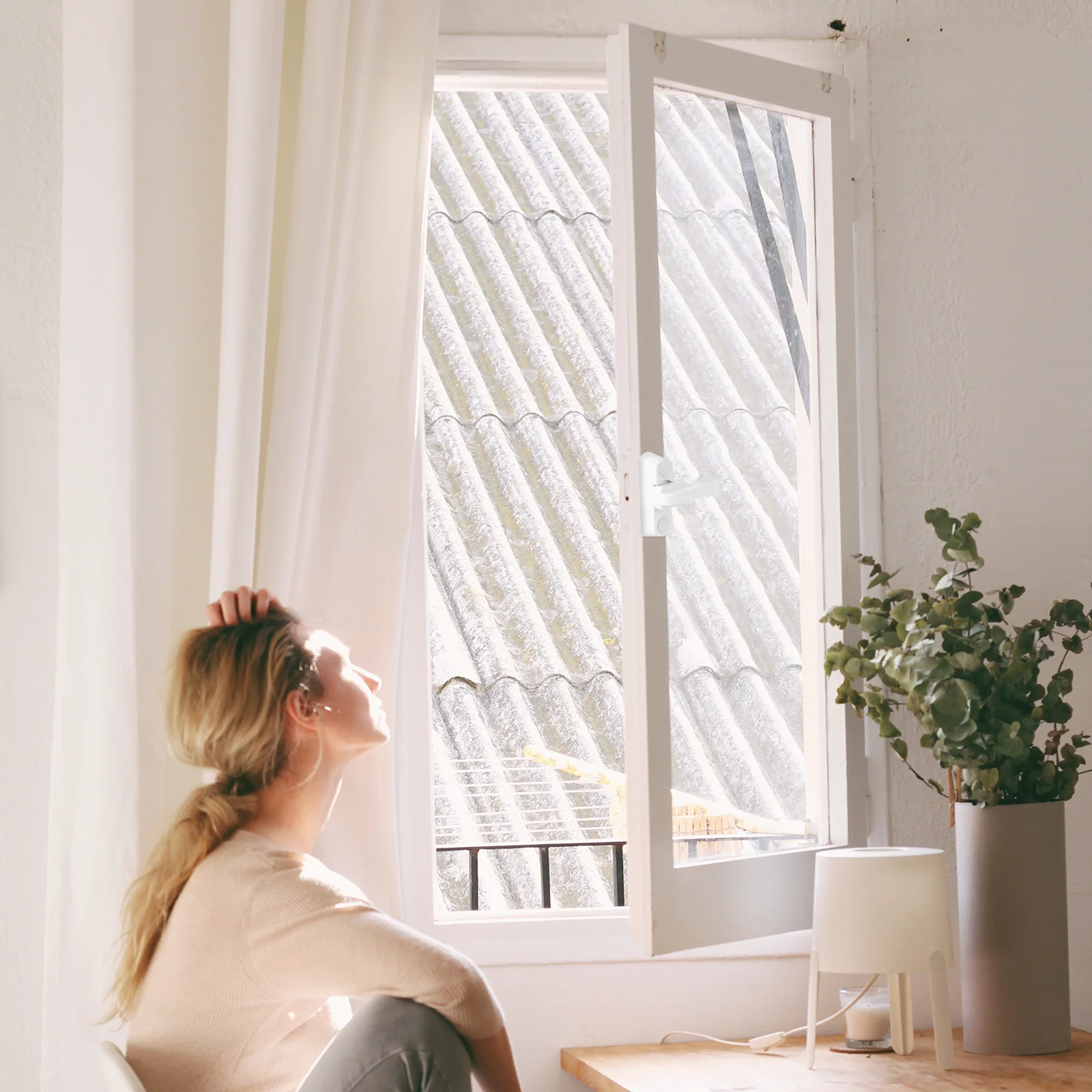 

10Pcs White Upvc Window Lock Plastic Aluminum 8x35cm Extra Security Safety Locks for Upvc Doors Windows