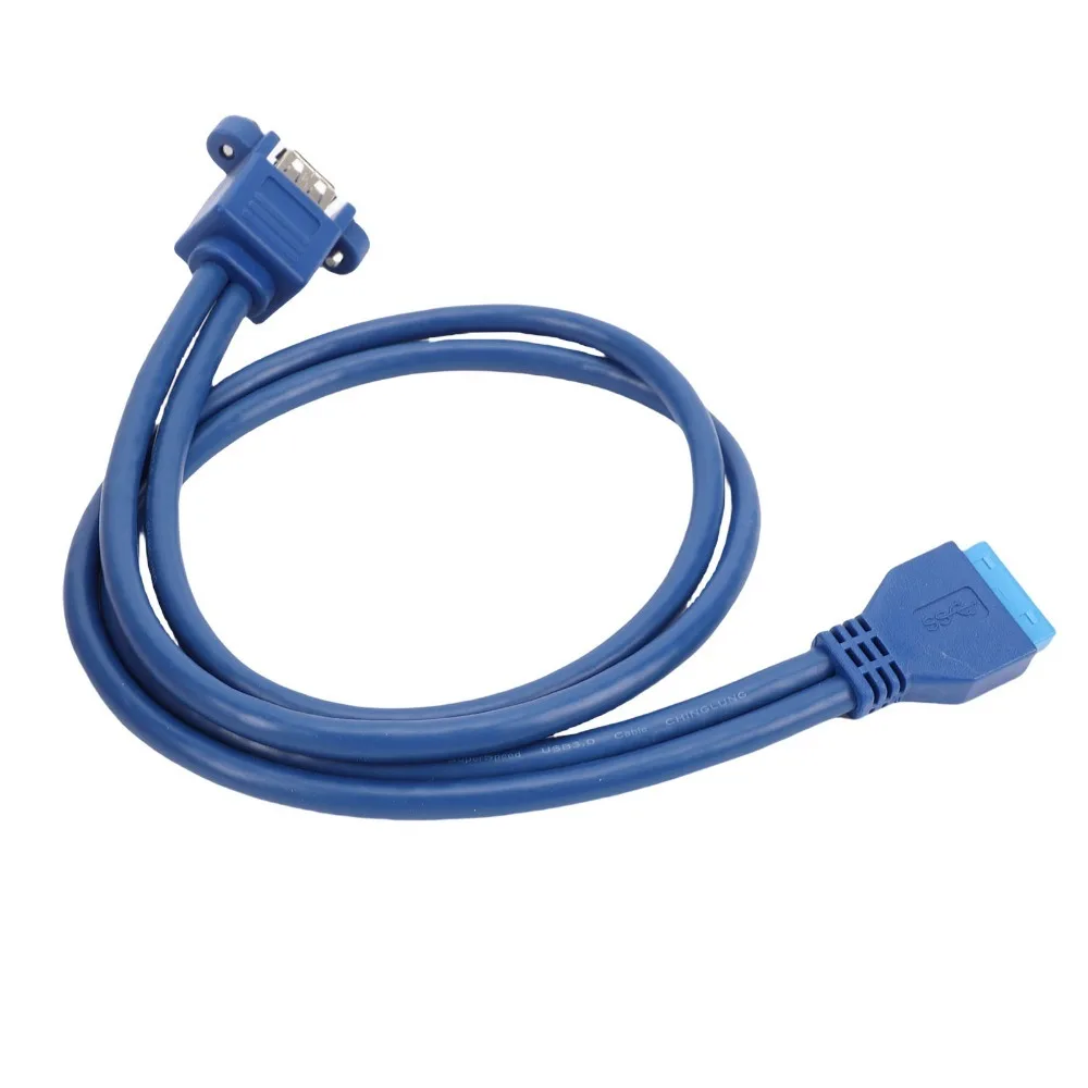 

Practical 20P USB 3.0 Extension Cable 50cm Dual Ports Motherboard Extension Cable Panel Cable PC Building