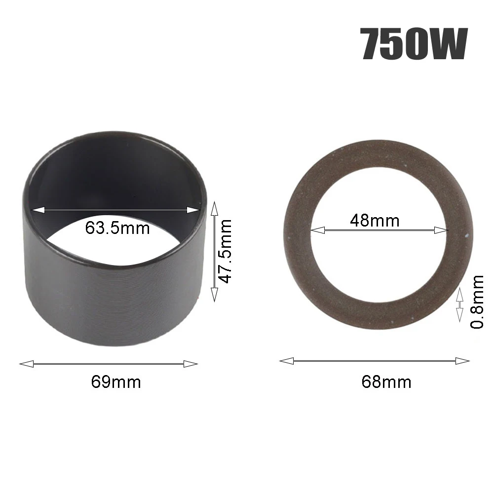 2pcs Vacuum Pump Oil-free Cylinder Piston Ring Cylinder Sleeve Leather Ring For 550/600W/750/950/980W/1100W/1500W Air Compressor