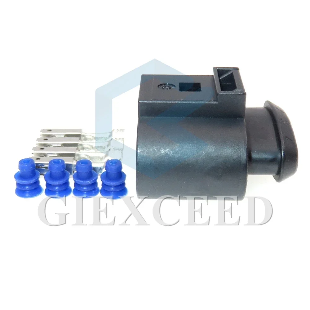 2 Sets 4 Pin 8K0 973 724 Auto Ignition Coil Waterproof Socket For VW Audi 3.5 Series Car Plug AC Assembly 8K0973724