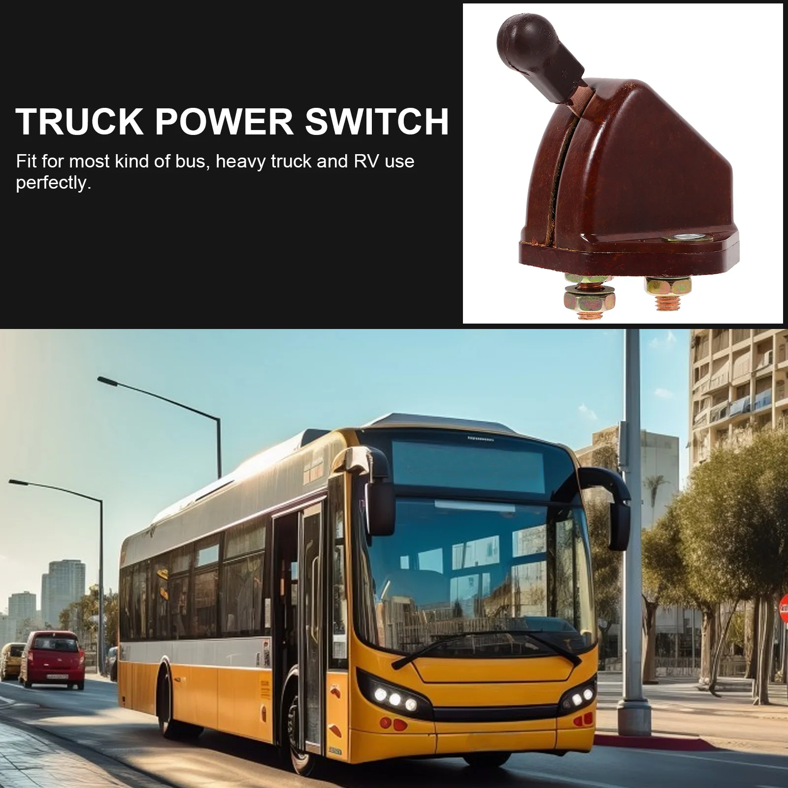 

Disconnect Switch for Truck Bus Boat RV Copper Metal Compact Durable Power Isolator Vehicle Master Switch Long