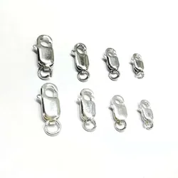 1 Piece Solid 925 Sterling Silver Lobster Claw Clasp with 1 Open Jump Ring Plain Silver for Necklace Bracelet DIY Jewelry  Find