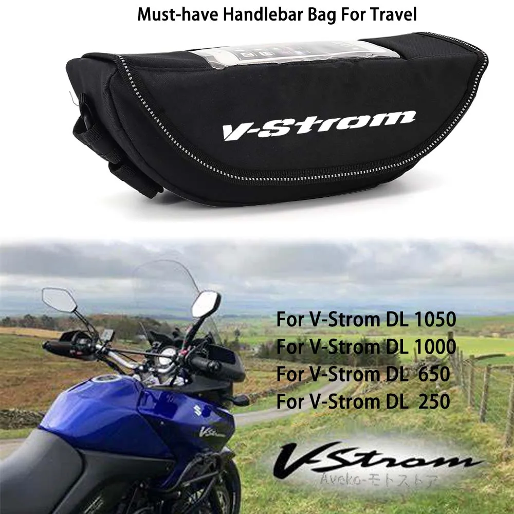 

For SUZUKI V-STROM DL1000 DL 650vstrom 650 Motorcycle Accessories Handlebar Waterproof Storage Travel navigation Bag