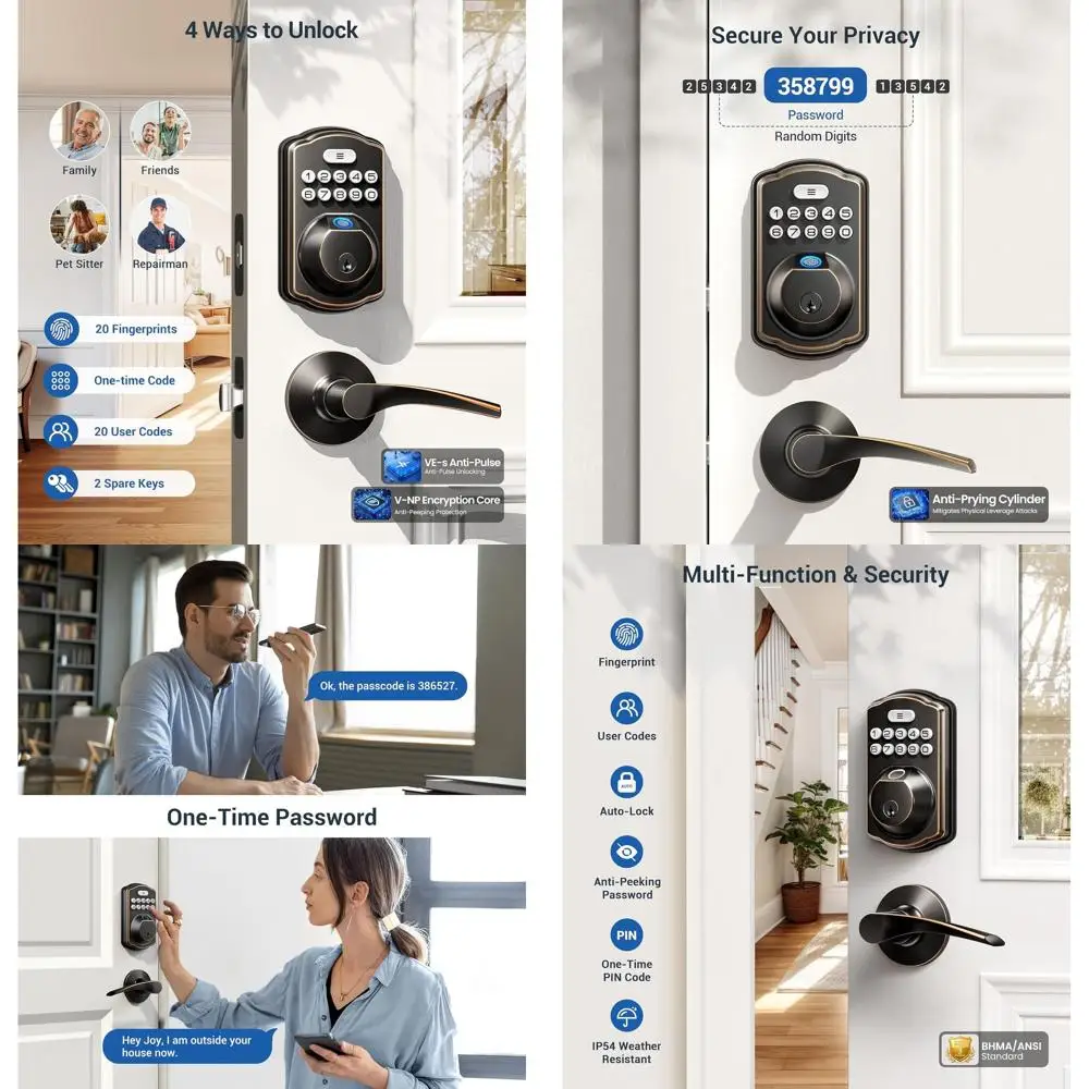 

Умный кодовый дверной замок-ручка с бесключевым доступом, цифровой защелкой, автоматической блокировкой, простой установкой, отделкой под бронзу с эффектом потертости