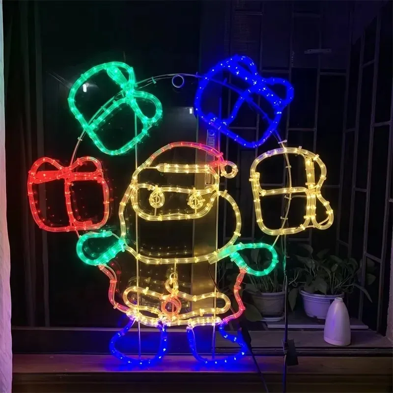 85Cm height color-changing 2D theme Santa theme light LED rope light