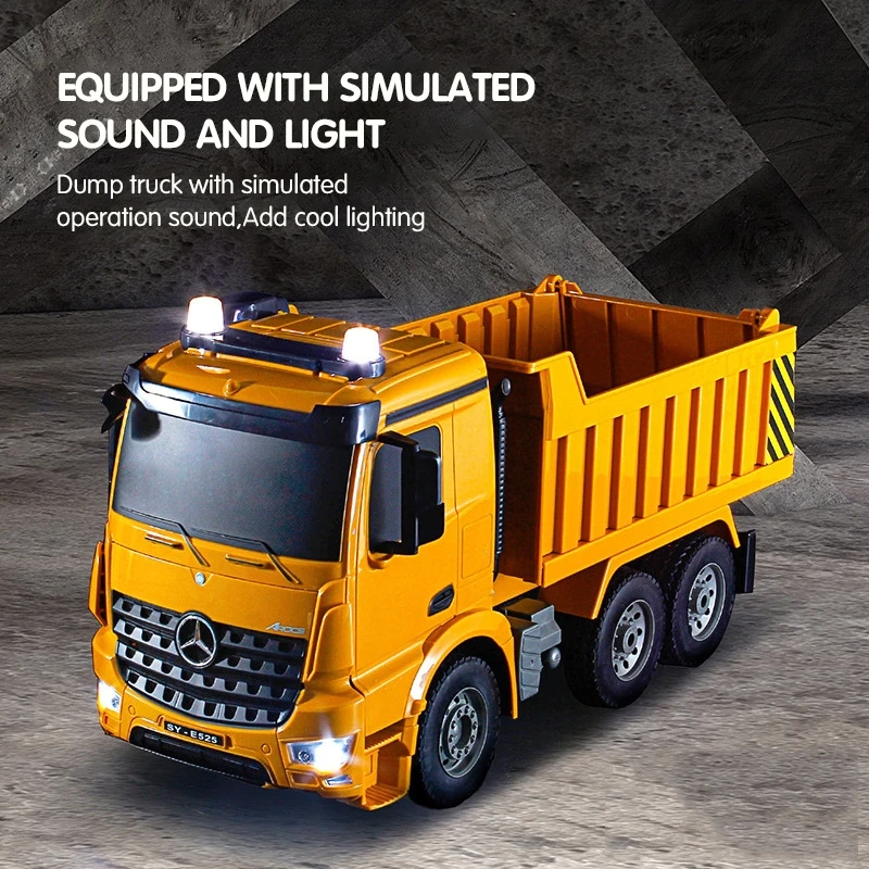 Double Eagle E525-003 Benz Authorized Remote Control Truck Dumper Transporter Simulation Engineering Vehicle Children Gifts