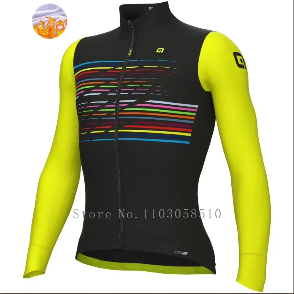 

Winter Cycling Clothing men Pro Team Long Sleeve Cycling Jersey MTB Thermal Fleece Ropa De Ciclismo Warm Bike Jacket