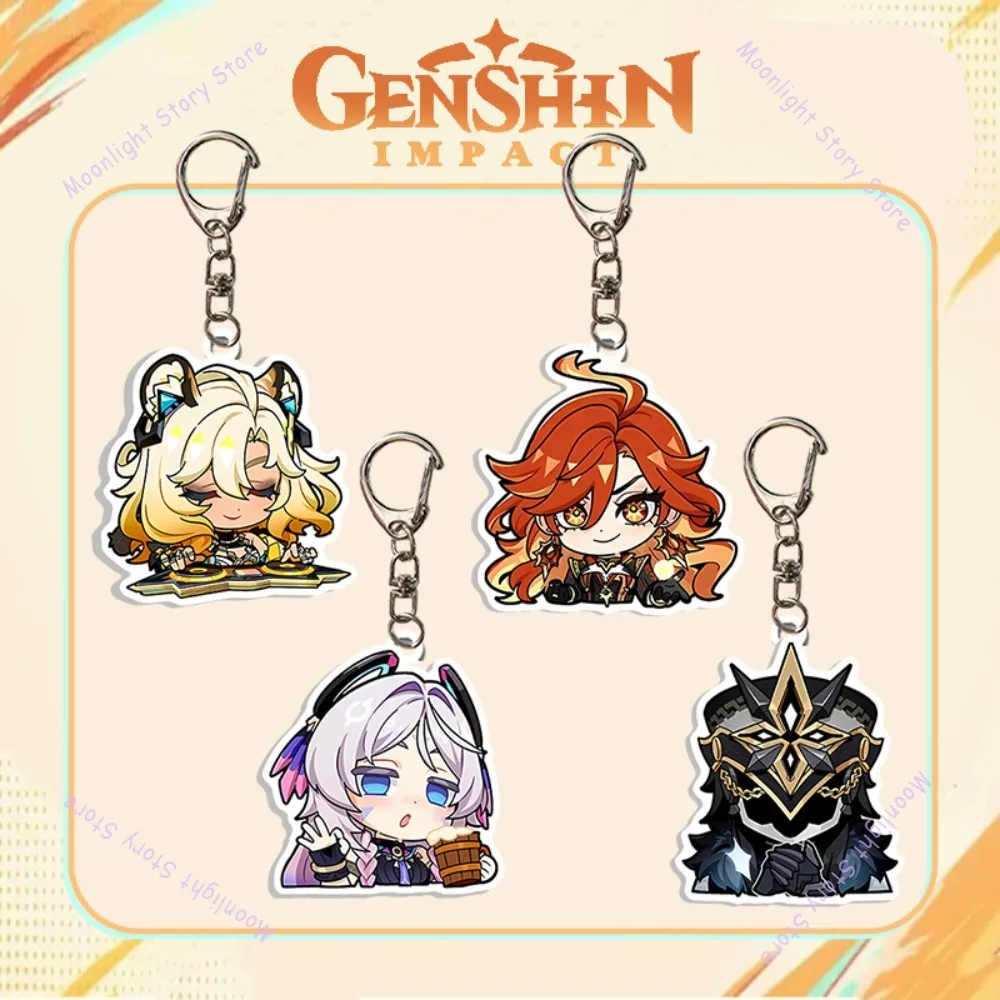 جينشين إمباكت تشيبي ستايل أنيمي ميرش المفاتيح الكابتن ماراني كاتسينا قلادة لتزيين حقائب الظهر مفاتيح الهواتف المحمولة