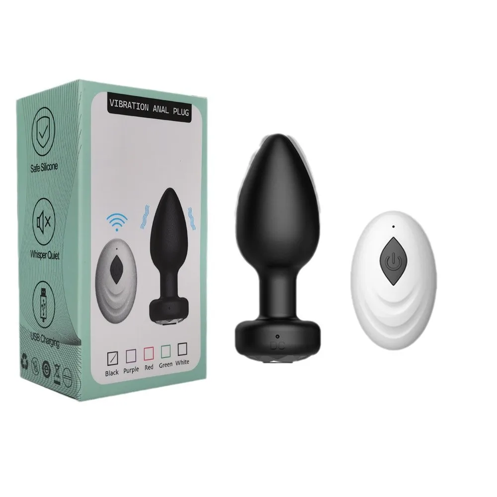 Vibrador anal con control remoto inalámbrico de silicona, 10 modos, tapón anal SM, fetiche, juguete sexual casero para hombres y mujeres